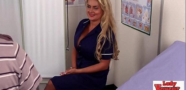  Nurse naughty makes cfnm loser jerk off